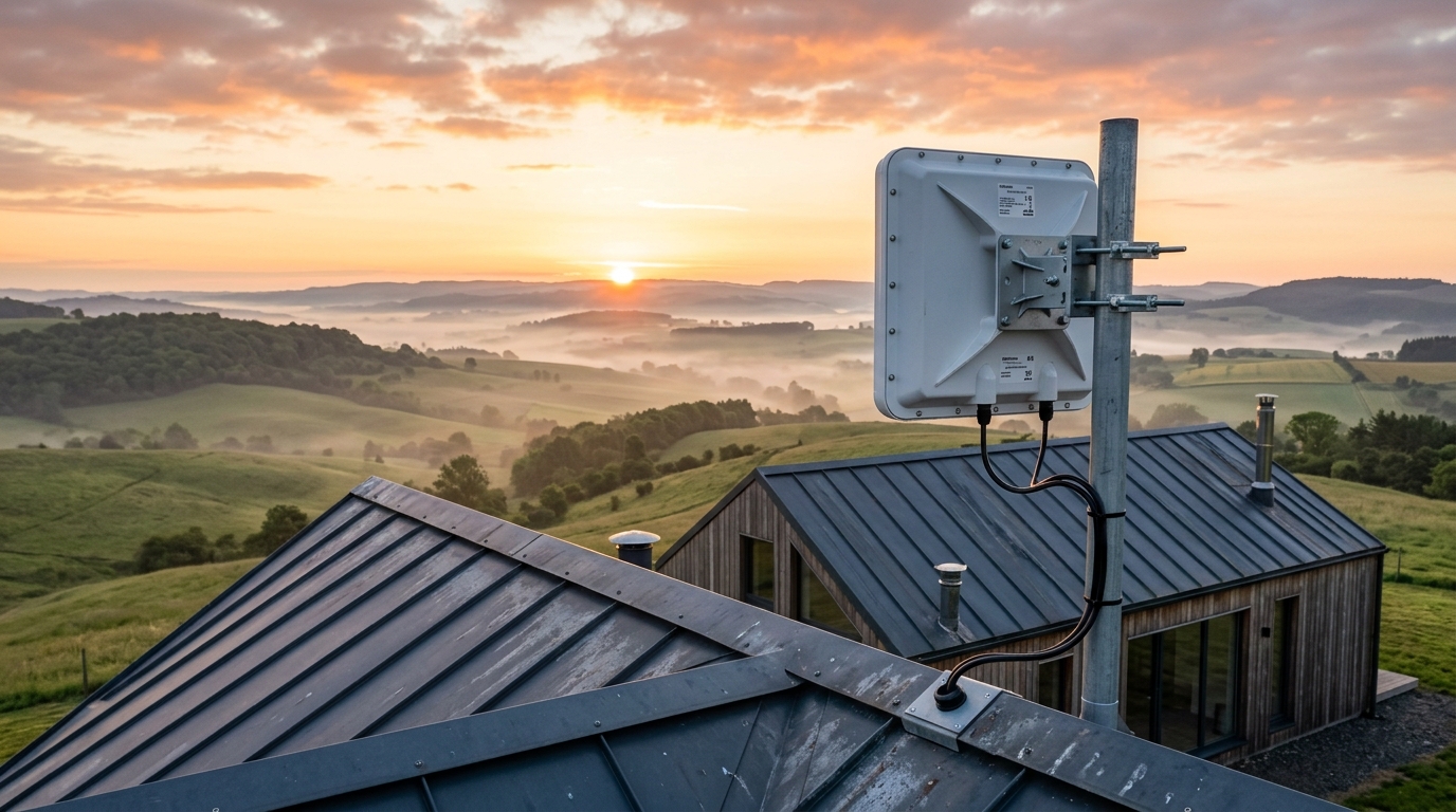 Internet Móvel em Casas de Campo, Chácaras e Sítios Sem Cabeamento com Antenas Direcionais de 20 dBi — Internet Rural & Áreas Remotas